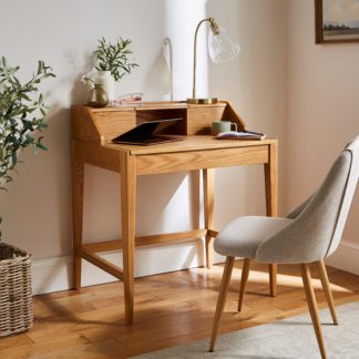 An Image of Knowle Compact Pull Out Oak Desk Natural