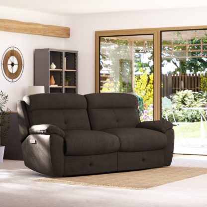 An Image of Abbotsbury 3 Seater Power Recliner Sofa Honeycomb Chenille Coco