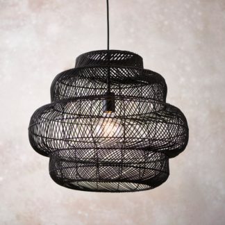 An Image of Vogue Reese 1 Light Pendant Light Black