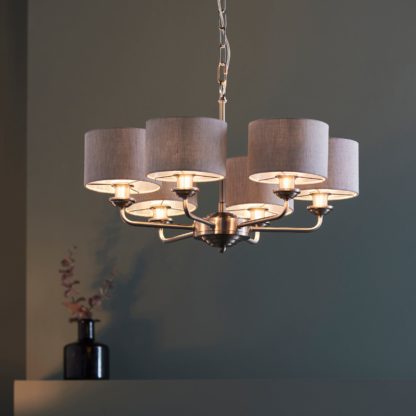 An Image of Vogue Sandringham 6 Light Pendant Light Chrome