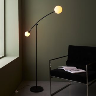 An Image of Vogue Nico 2 Light Floor Lamp Black
