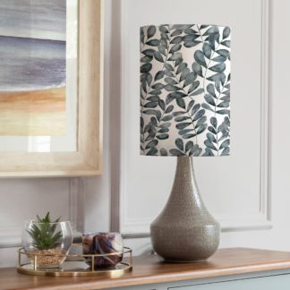 An Image of Agri Table Lamp with Rowan Shade Rowan Blue Grey