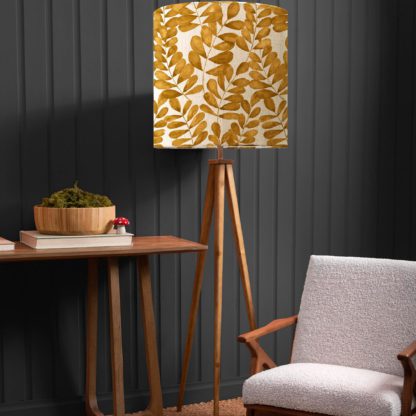 An Image of Aratus Tripod Floor Lamp with Rowan Shade Rowan Aqua Blue