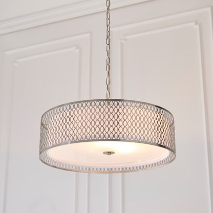 An Image of Vogue Toina 3 Light Pendant Light Nickel