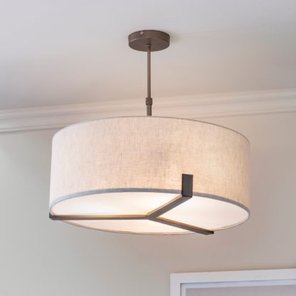 An Image of Vogue Balaton 3 Light Pendant Light Brown