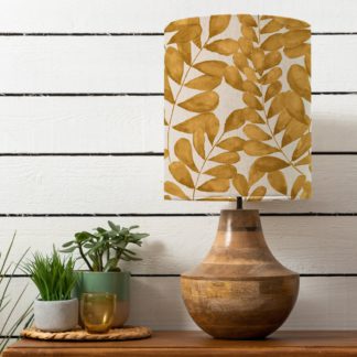 An Image of Leven Table Lamp with Rowan Shade Rowan Gold