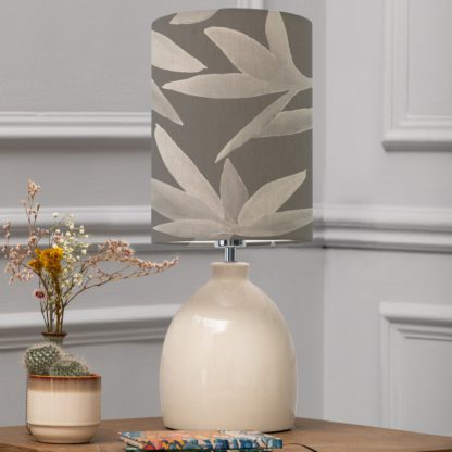 An Image of Leura Table Lamp with Silverwood Shade Silverwood Frost Grey