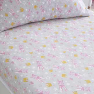 An Image of Ballet Dancer Pink Fitted Sheet Pink