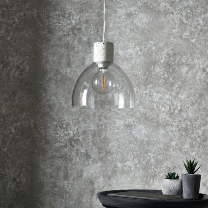 An Image of Shore Light Terrazzo Glass Pendant Light - Clear