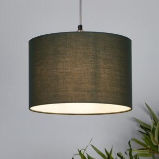 An Image of Clyde Drum Lamp Shade - 30cm - Emerald