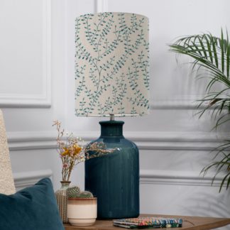An Image of Elspeth Table Lamp with Eden Shade Eden Ocean Blue