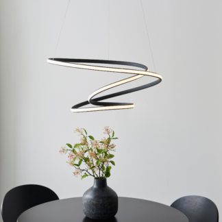 An Image of Vogue Apollo 1 Light Pendant Light Black