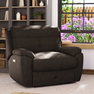 An Image of Abbotsbury Power Recliner Snuggle Sofa Honeycomb Chenille Coco