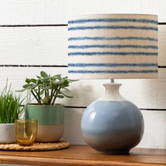 An Image of Neso Table Lamp with Merella Shade Cobalt Blue