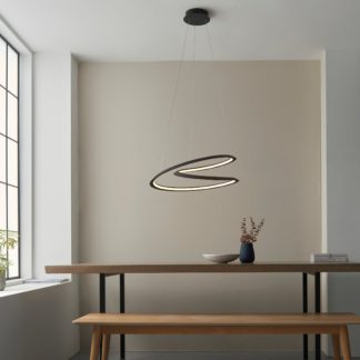 An Image of Vogue Wheeler 1 Light Pendant Light Black