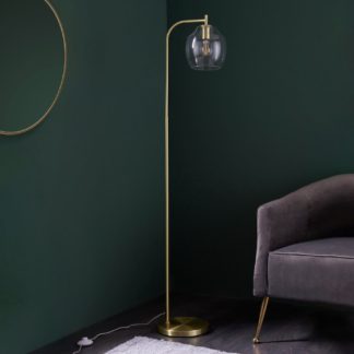 An Image of Shore Light Fabia Arc Floor Lamp - Gold