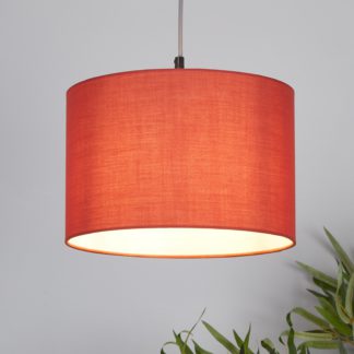An Image of Clyde Drum Lamp Shade - 30cm - Terracotta