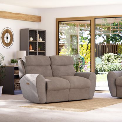 c4d5329bf16d285cf31082c8c3e5fb6def301da7e49ec82bab930245109f5174.jpg An Image of Wareham 2 Seater Power Recliner Sofa Chenille Sky