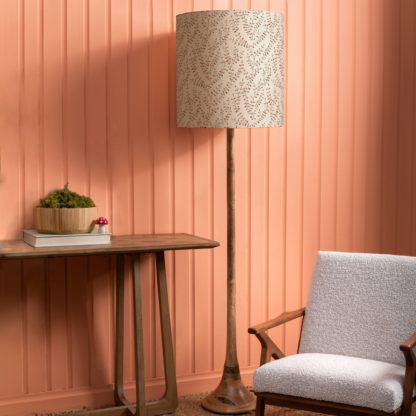 An Image of Kinross Floor Lamp with Eden Shade Eden Deep Red