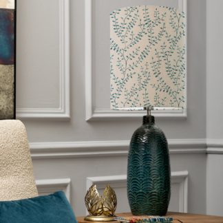 An Image of Jadis Table Lamp with Eden Shade Eden Ocean Blue
