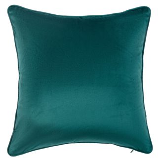 An Image of Plain Velvet Cushion - Emerald - 43x43cm