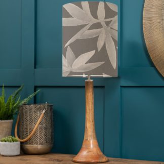 An Image of Kinross Table Lamp with Silverwood Shade Silverwood Frost Grey