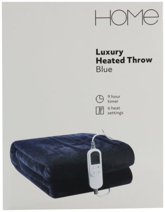 An Image of Home Blue Heated Throw