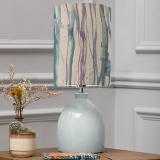 An Image of Leura Table Lamp with Falls Shade Falls Indigo Blue