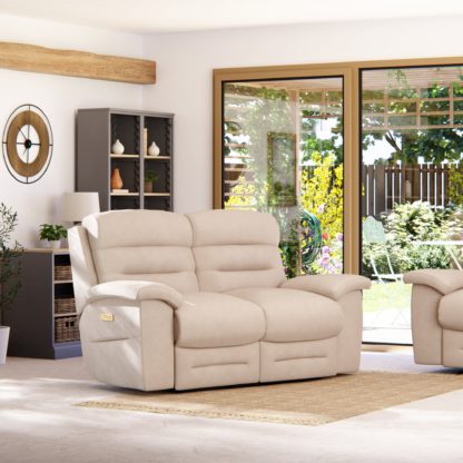 d500cb2cc7b8840b864dfc37eac20c1edf8d35d5410d6f76aa98b8dcc5e9869d.jpg An Image of Lulworth 2 Seater Power Recliner Sofa Grey Chenille