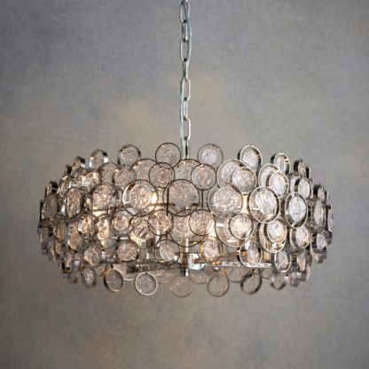 An Image of Vogue Ayla 8 Light Pendant Light Clear