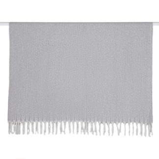 An Image of Faux Mohair Throw - 130x180cm - Grey