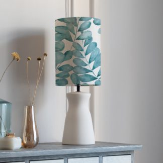 An Image of Albury Table Lamp with Rowan Shade Rowan Aqua Blue