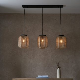 An Image of Vogue Zen 3 Light Diner Ceiling Fitting Natural