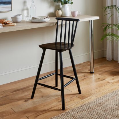 da7f682b58574ca6da1fec34aad10194f64b4e6472d4a155a81482b30d33b5d1.jpg An Image of Harvey Bar Stool, Beech Wood Navy