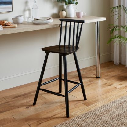 An Image of Harvey Bar Stool, Beech Wood Navy