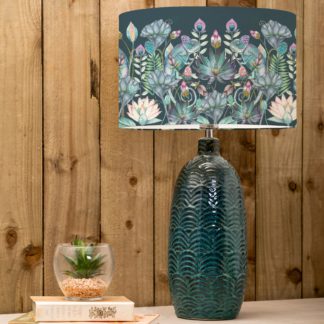 An Image of Jadis Table Lamp with Osawi Shade Osawi Emerald Green