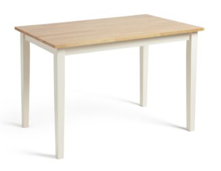An Image of Habitat Chicago Solid Wood 4 Seater Dining Table - Cream