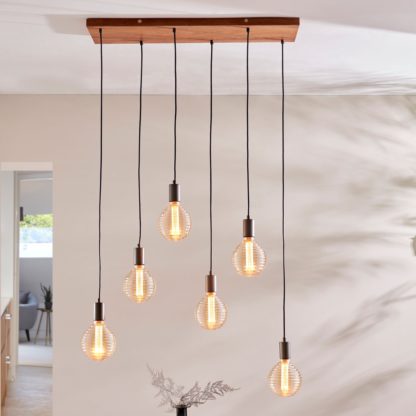 ddf4edc6e87fd6576ee70e17b0daa2d7ec9cabd4ed7087b7360f07c7dd43db84.jpg An Image of Vogue Lawton 6 Light Diner Ceiling Fitting Anthracite