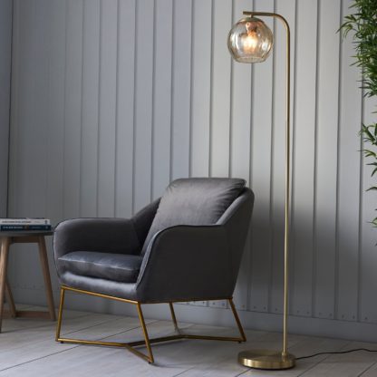 An Image of Vogue Arkoma Floor Lamp Black