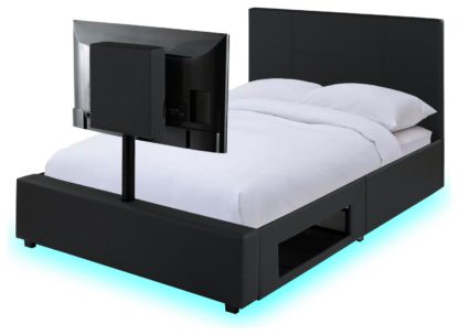 An Image of XR Living Ava Double TV Bed Frame - Black