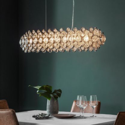 An Image of Vogue Ayla 8 Light Pendant Light Clear