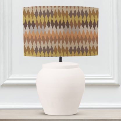 An Image of Edessa Table Lamp with Mesa Shade Mesa Mid Brown