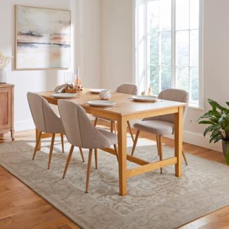 An Image of Frederick 8 Seater Rectangular Extendable Dining Table Natural
