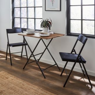 An Image of Freddie Folding Table Rustic Oak Effect