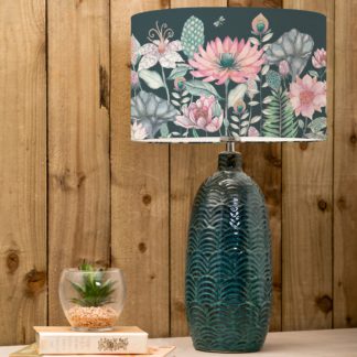 An Image of Jadis Table Lamp with Nesidora Shade Emerald