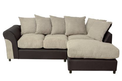 An Image of Harry Fabric Right Hand Corner Chaise Sofa - Charcoal