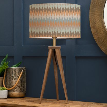 An Image of Aratus Tripod Table Lamp with Mesa Shade Mesa Sand Beige