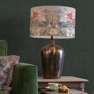 An Image of Olywn Table Lamp with Acanthis Shade Bronze