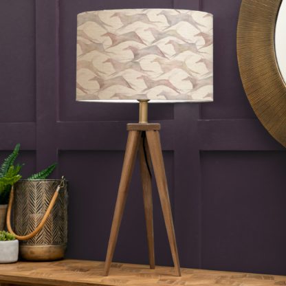 An Image of Aratus Tripod Table Lamp with Dakota Shade Dakota River Blue