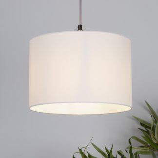 An Image of Clyde Drum Lamp Shade - 30cm - White